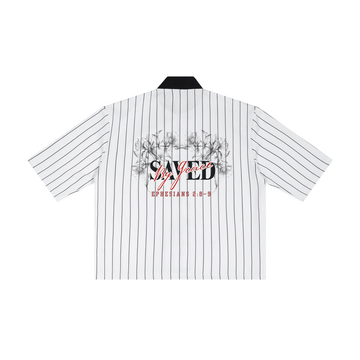 Unisex Striped Full-Zip Baseball Jersey